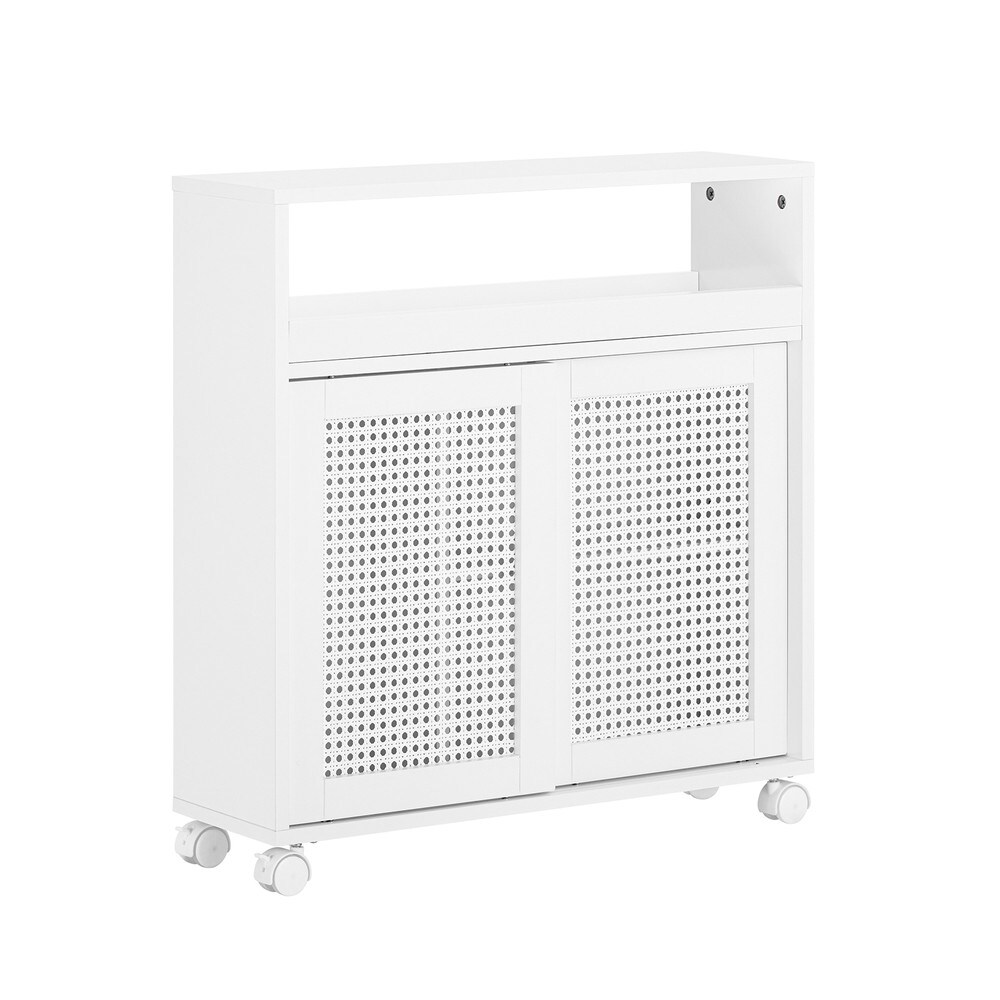 SoBuy Toilettenschrank Mit Toilettenpapierhalter Und 1 Tür Weiß 65x20x70cm Funktional | 04251388626191