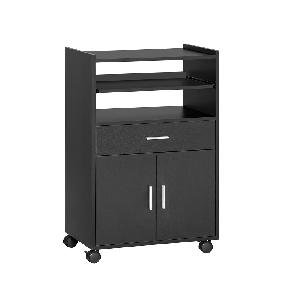 SoBuy Küchenwagen mit 1 Schublade Schwarz 59x40x92cm Funktional