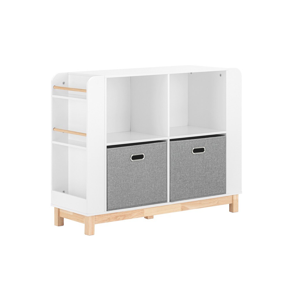 SoBuy Kinderregal mit 2 Schubladen Weiß 100x35x80cm Modern | 04251388627334