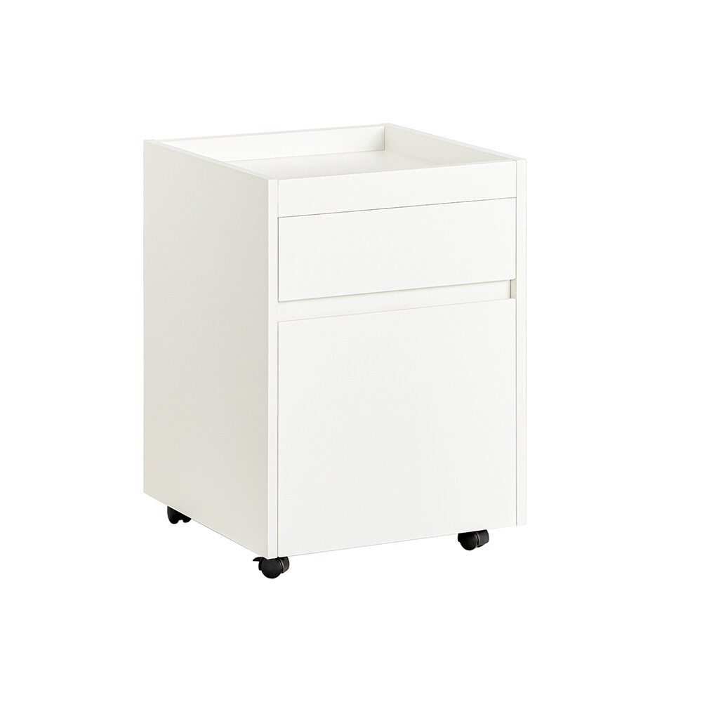 SoBuy Schubladenschrank f&uuml;rs B&uuml;ro mit 1 Schublade Wei&szlig; 39,5x39,5x54,2cm Modern - Bild 1