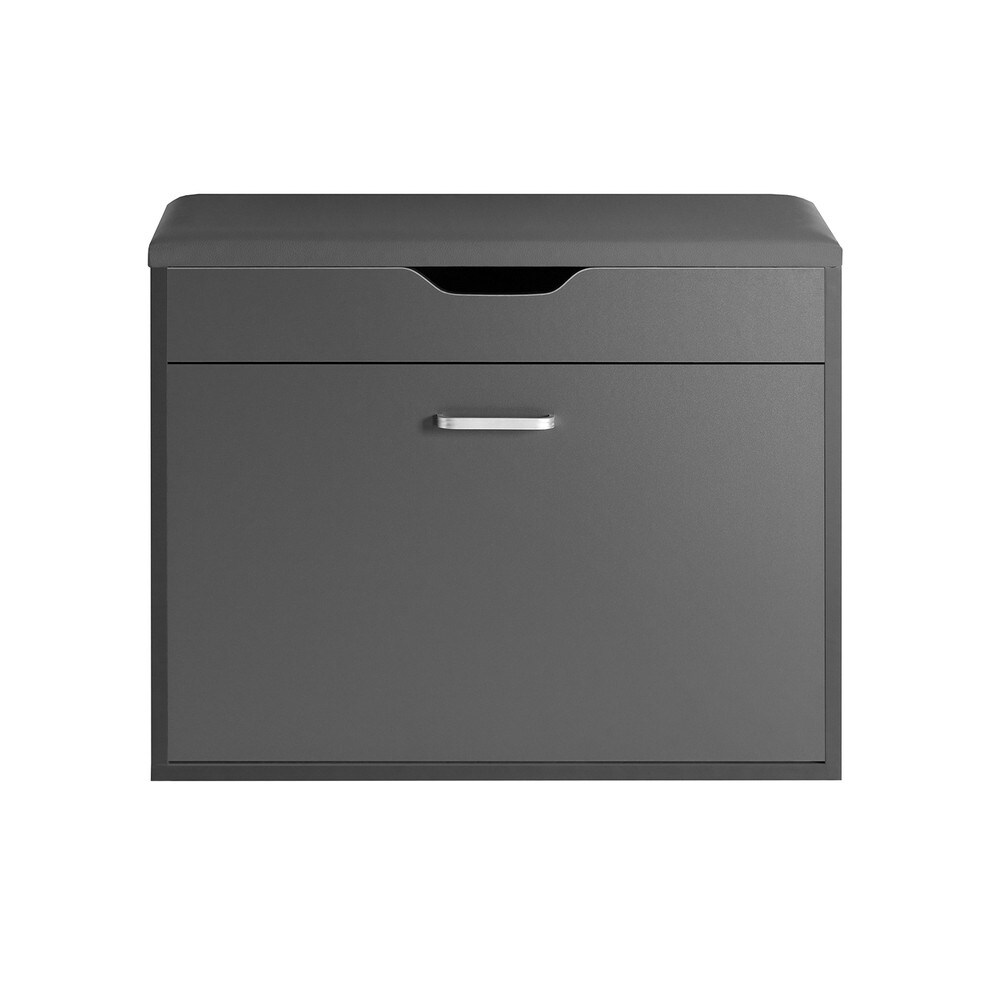 SoBuy Schuhbank mit 1 Klappe Hellgrau 60x30x50cm Funktional | 04251388628300