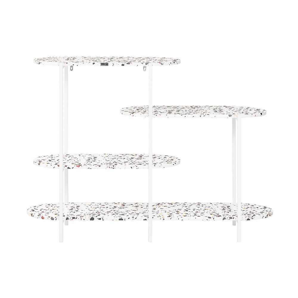 SoBuy Flurkonsolentisch mit 4 F&auml;chern Wei&szlig; 120x40x86cm Modern - Bild 1