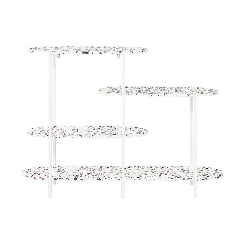 SoBuy Flurkonsolentisch mit 4 Fächern Weiß 120x40x86cm Modern | 04251388630280