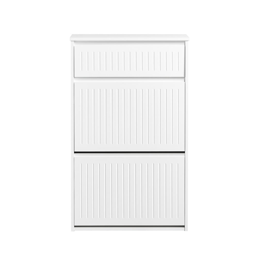 SoBuy Schuhschrank mit 1 Schublade Wei&szlig; 61x26x100cm Modern - Bild 1