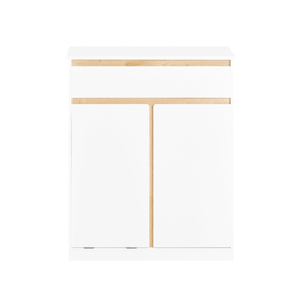 SoBuy Wäscheschrank mit 1 Schublade Weiß Klassisch | 04251388628676