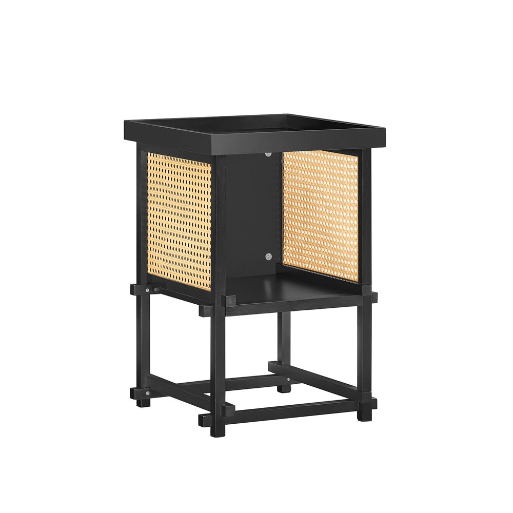 SoBuy Couchtisch mit Zapfenverbindungen Schwarz 40x40x60cm Modern - Bild 1