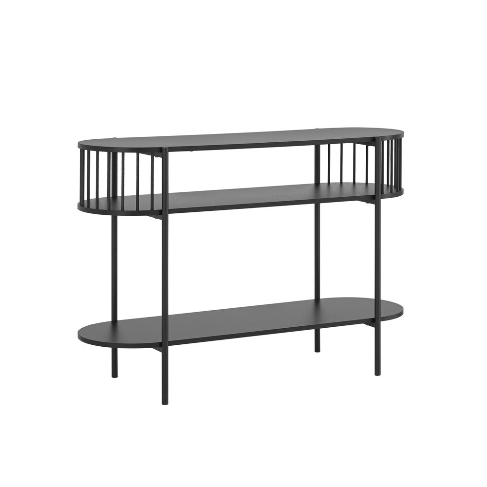 SoBuy Konsolentisch Flur mit 1 Ablage Schwarz 110x39x76cm Industriell | 04251388631119