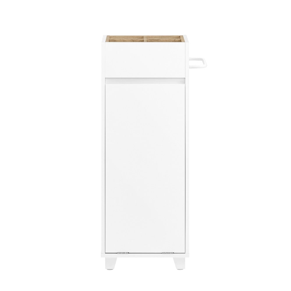 SoBuy W&auml;scheschrank mit 1 T&uuml;r Wei&szlig; 38x30x90cm Funktional - Bild 1