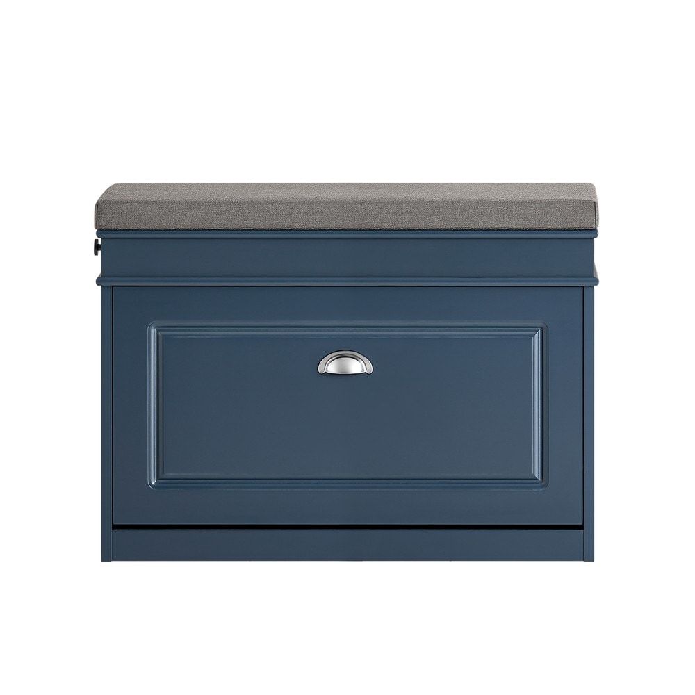 SoBuy Schuhbank mit 1 T&uuml;r Blau 75x24x51cm Funktional - Bild 1