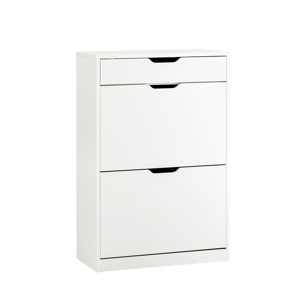 SoBuy Schuhschrank mit 1 Schublade Weiß 60x30x90cm Funktional
