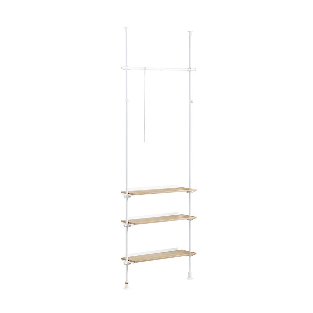 SoBuy Garderobenst&auml;nder mit 3 Shelves Wei&szlig; 90x24x238,5cm Funktional - Bild 1