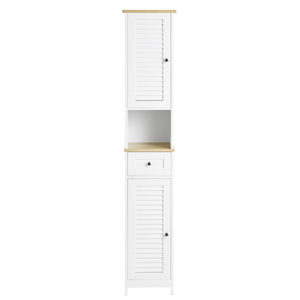 SoBuy Badezimmer-Hochschrank mit 1 Schublade Holzfarbe 32x30x170,5cm Funktional - Bild 1