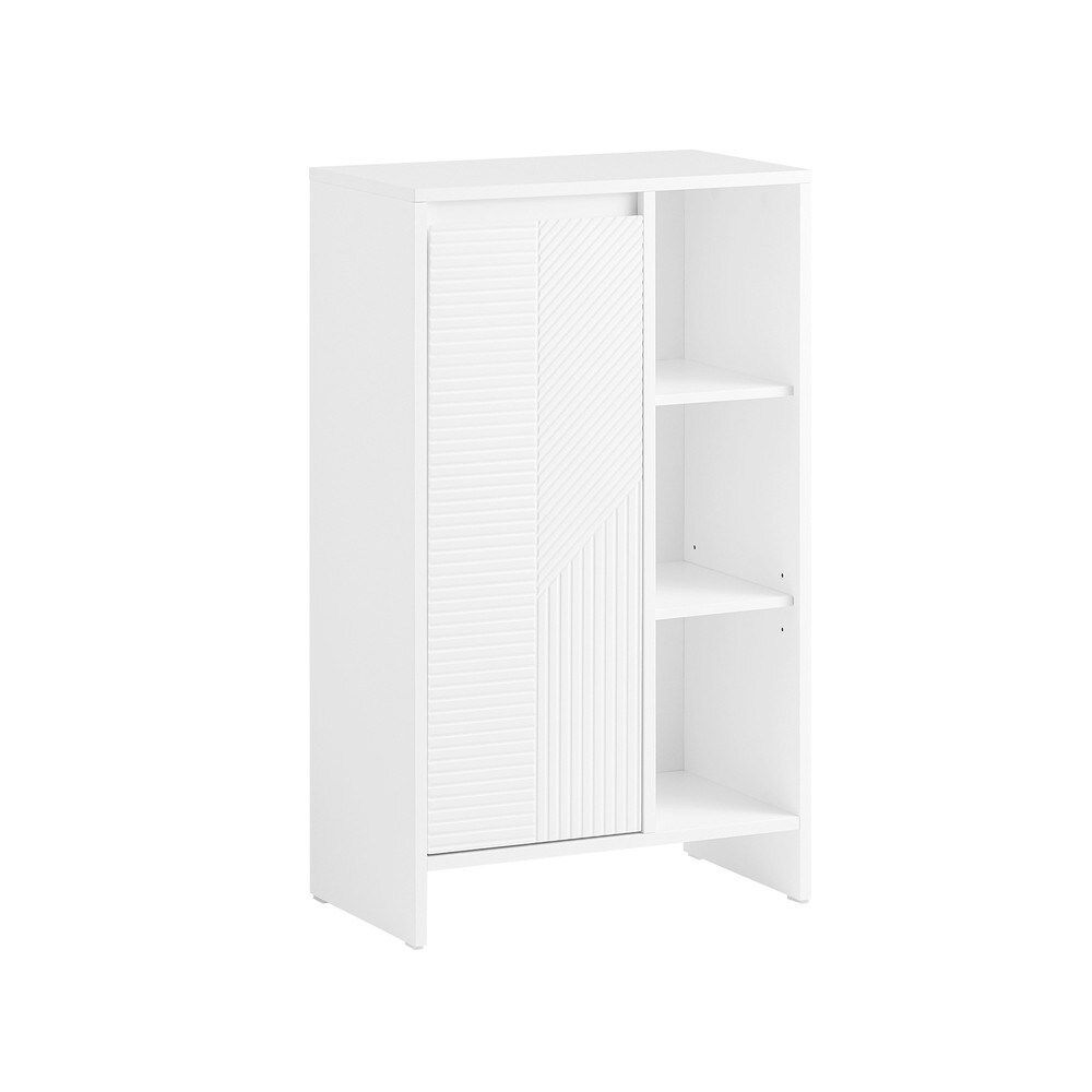 SoBuy Wäscheschrank mit 1 Tür Weiß 30x50x86cm Klassisch | 04251388633557