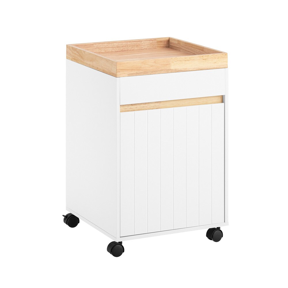 SoBuy Schubladenschrank fürs Büro mit 1 Tür Weiß 40x40x63,5cm Funktional | 04251388633328