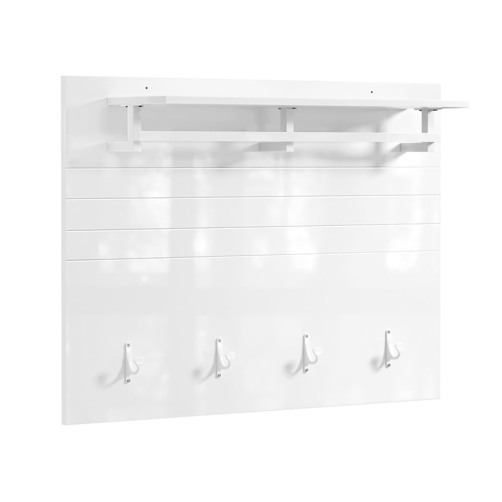 SoBuy Wandgarderobe mit 1 Ablage Wei&szlig; 100x20x70cm Modern - Bild 1