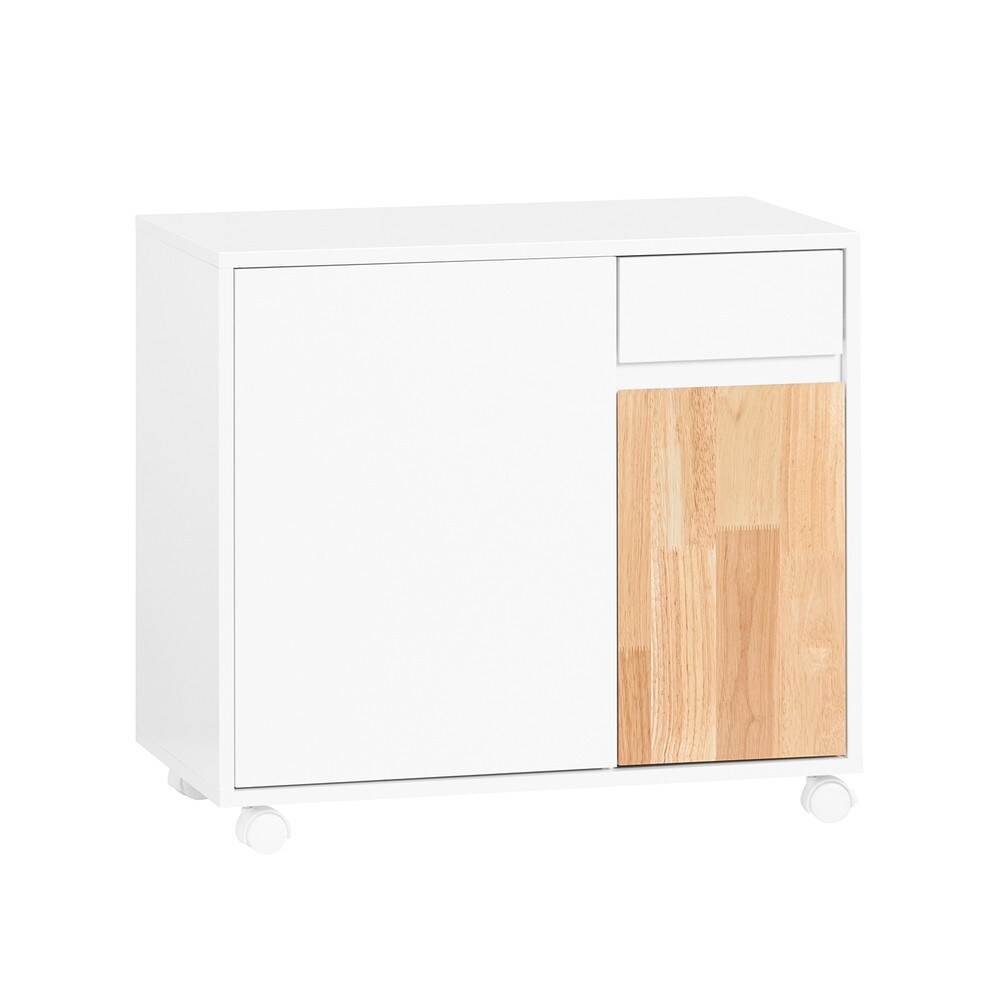 SoBuy Schubladenschrank f&uuml;rs B&uuml;ro mit 1 Schublade Holzfarbe 65x35x58cm Modern - Bild 1