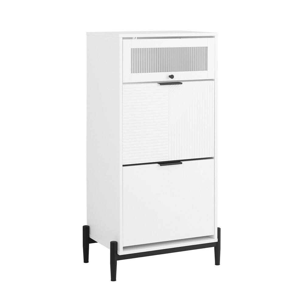 SoBuy Sideboard mit einer T&uuml;r Wei&szlig; 53x40x115,5cm Modern - Bild 1