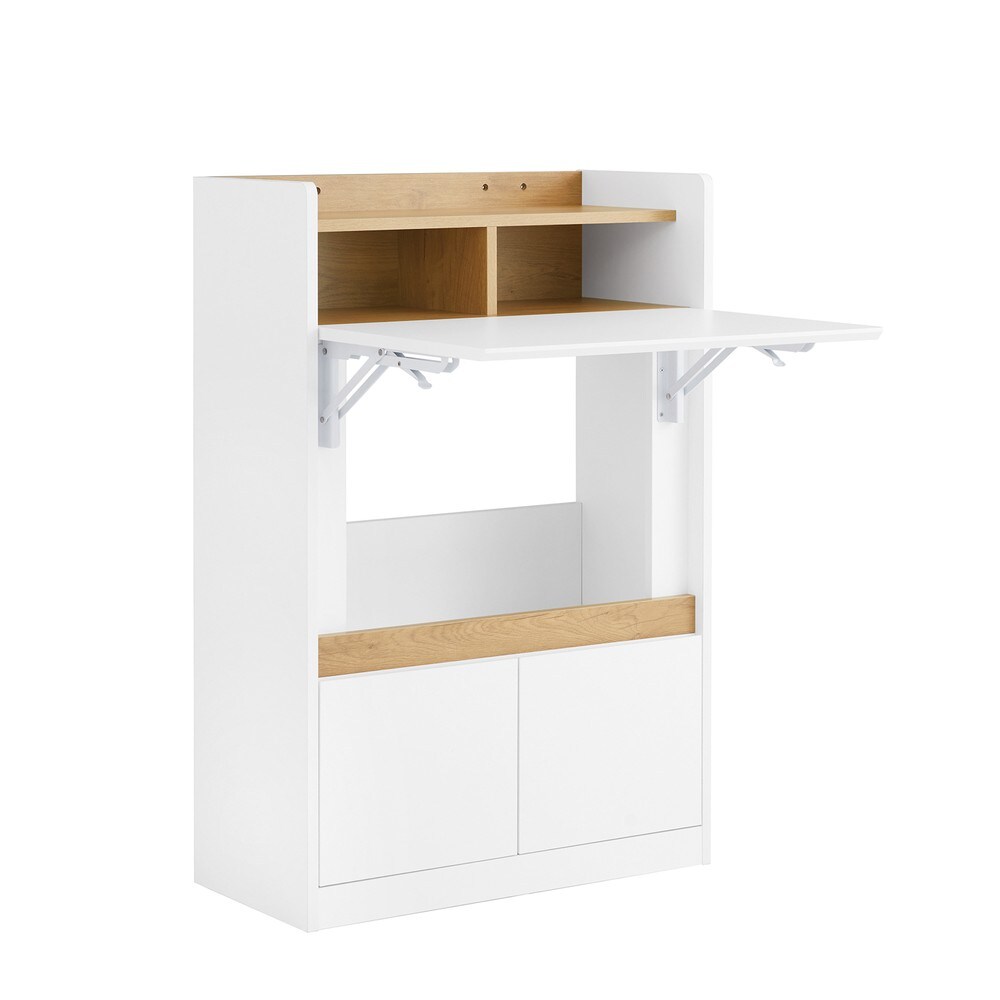 SoBuy Schreibtisch mit 2 Schubladen Holzfarbe 63x67x93cm Funktional | 04251388633274