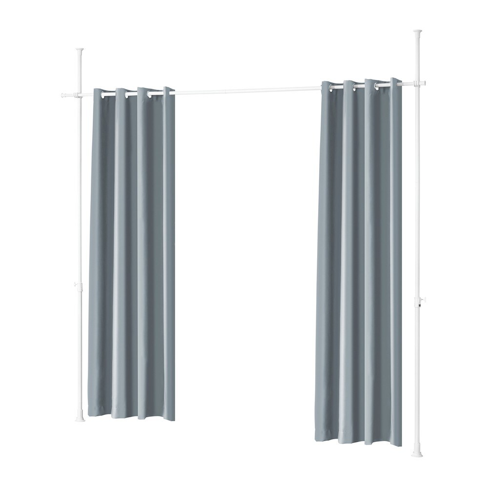 SoBuy Verstellbarer Raumteiler Dunkelgrau 162x9x200cm Industriell | 04251388638545