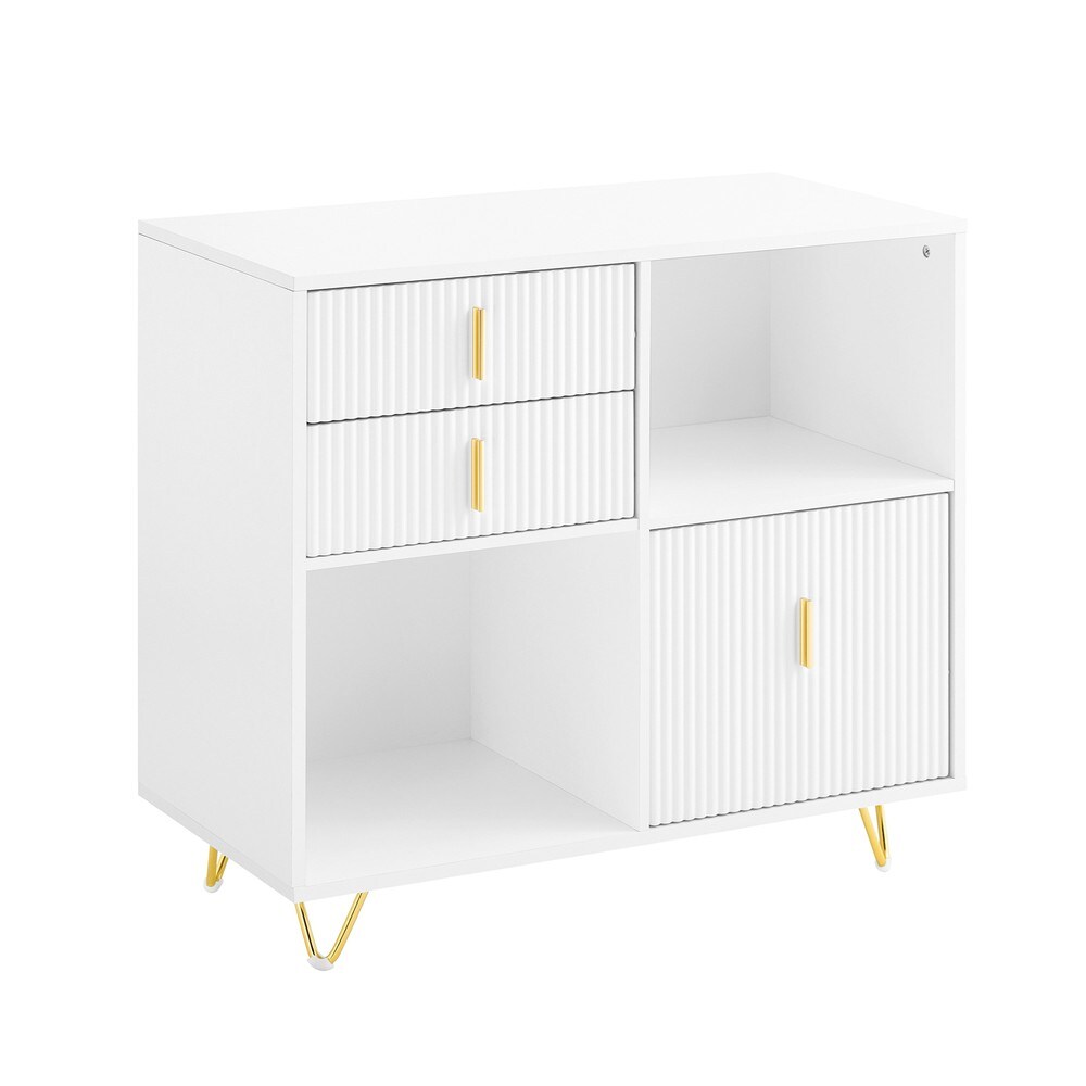 SoBuy Schubladenschrank f&uuml;rs B&uuml;ro mit 3 Schubladen Wei&szlig; 80x40x75cm Funktional - Bild 1