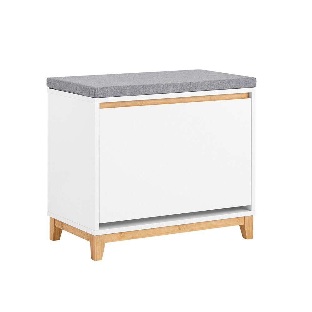 SoBuy Schuhbank mit 1 T&uuml;r Holzfarbe 60x34x55cm Modern - Bild 1