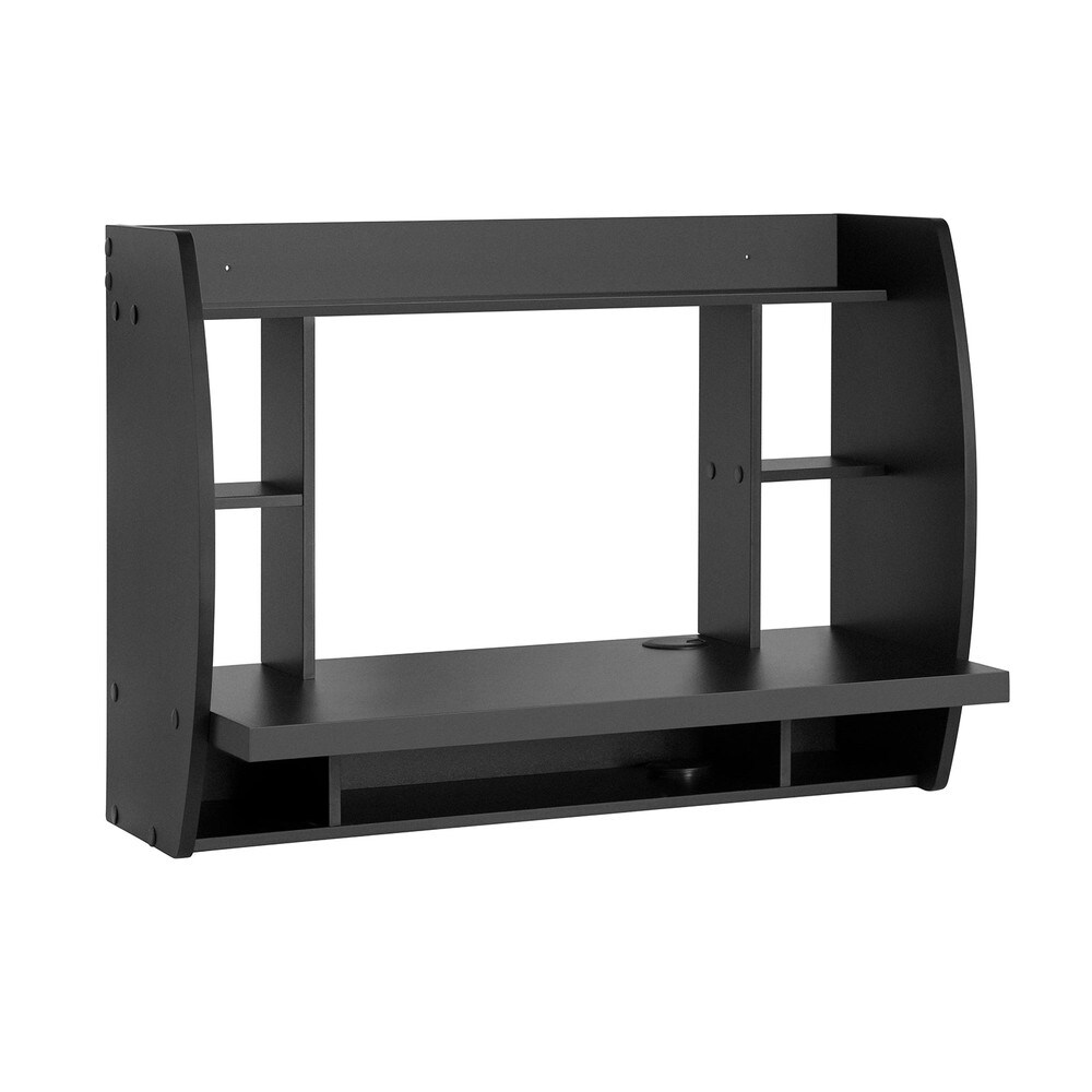 SoBuy Wandtisch mit 1 Ablage Schwarz 82x39x60cm Modern | 04251388601686