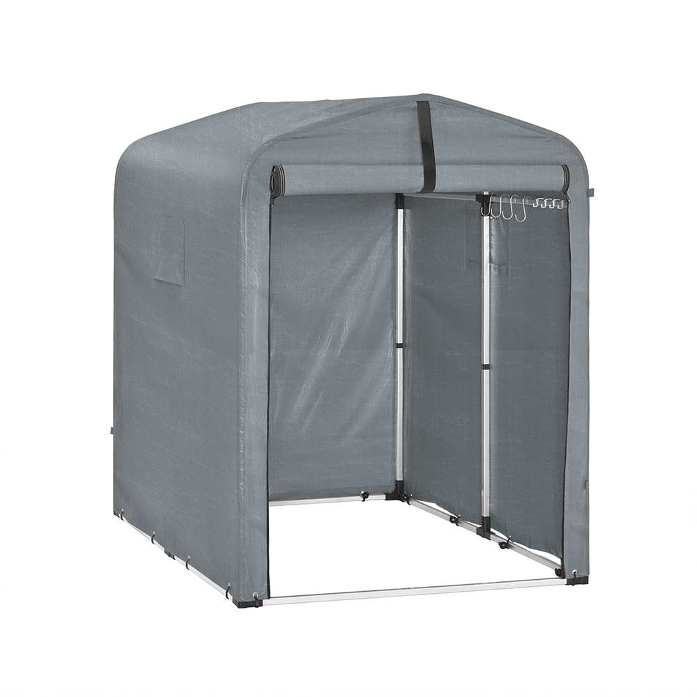 SoBuy Fahrradgarage mit 1 T&uuml;r Dunkelgrau 179x120x160cm Funktional - Bild 1