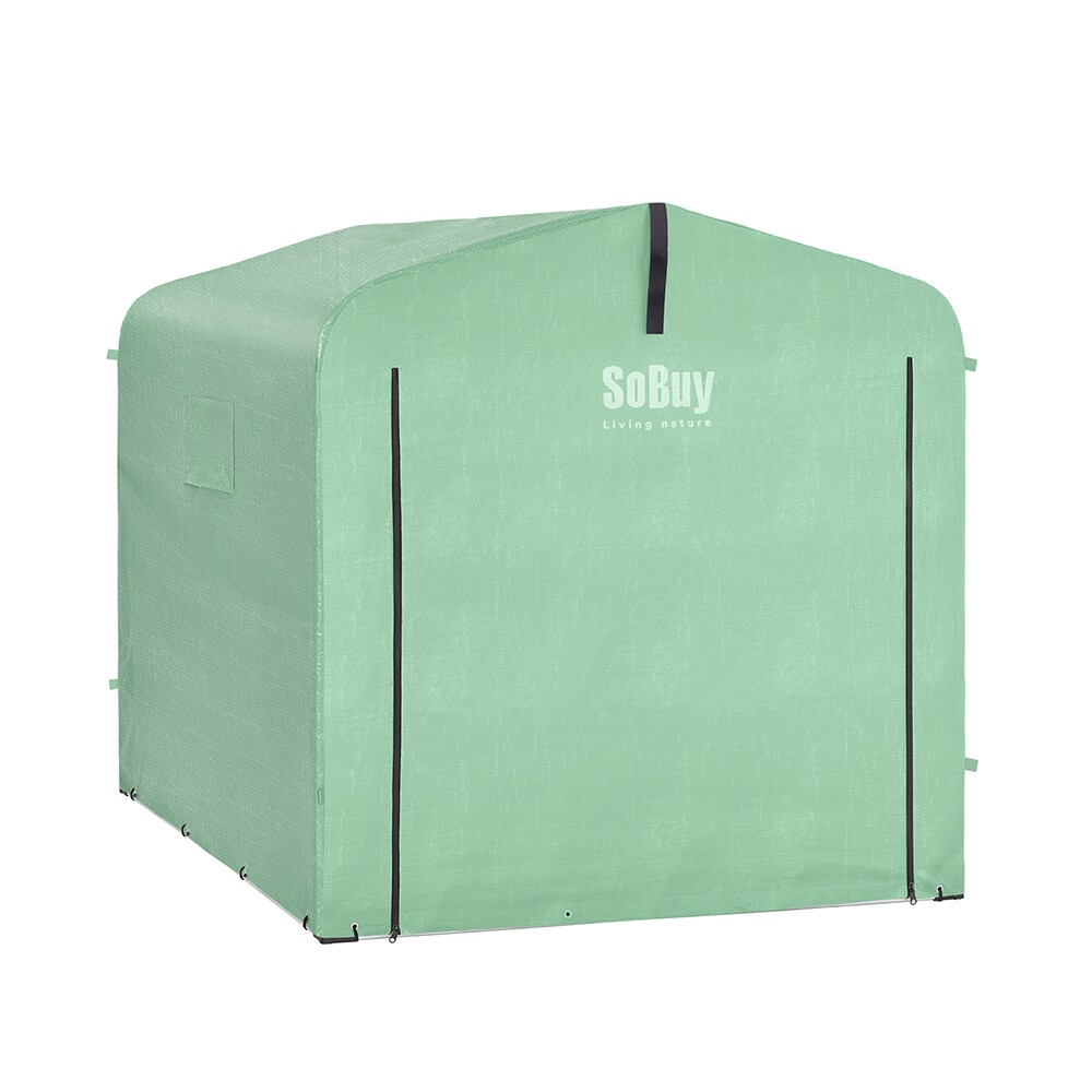 SoBuy Fahrradgarage für 2 bis 4 Fahrräder Grün 219x159x162cm Funktional | 04251388642450