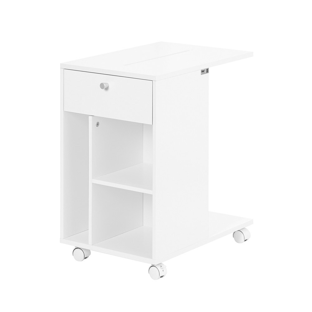 SoBuy Couchtisch mit 1 Schublade Wei&szlig; 50x36x61,5cm Modern - Bild 1