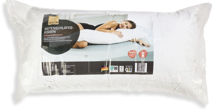 Dekor Seitenschl&auml;ferkissen ca.40x145cm, wei&szlig; - Bild 1