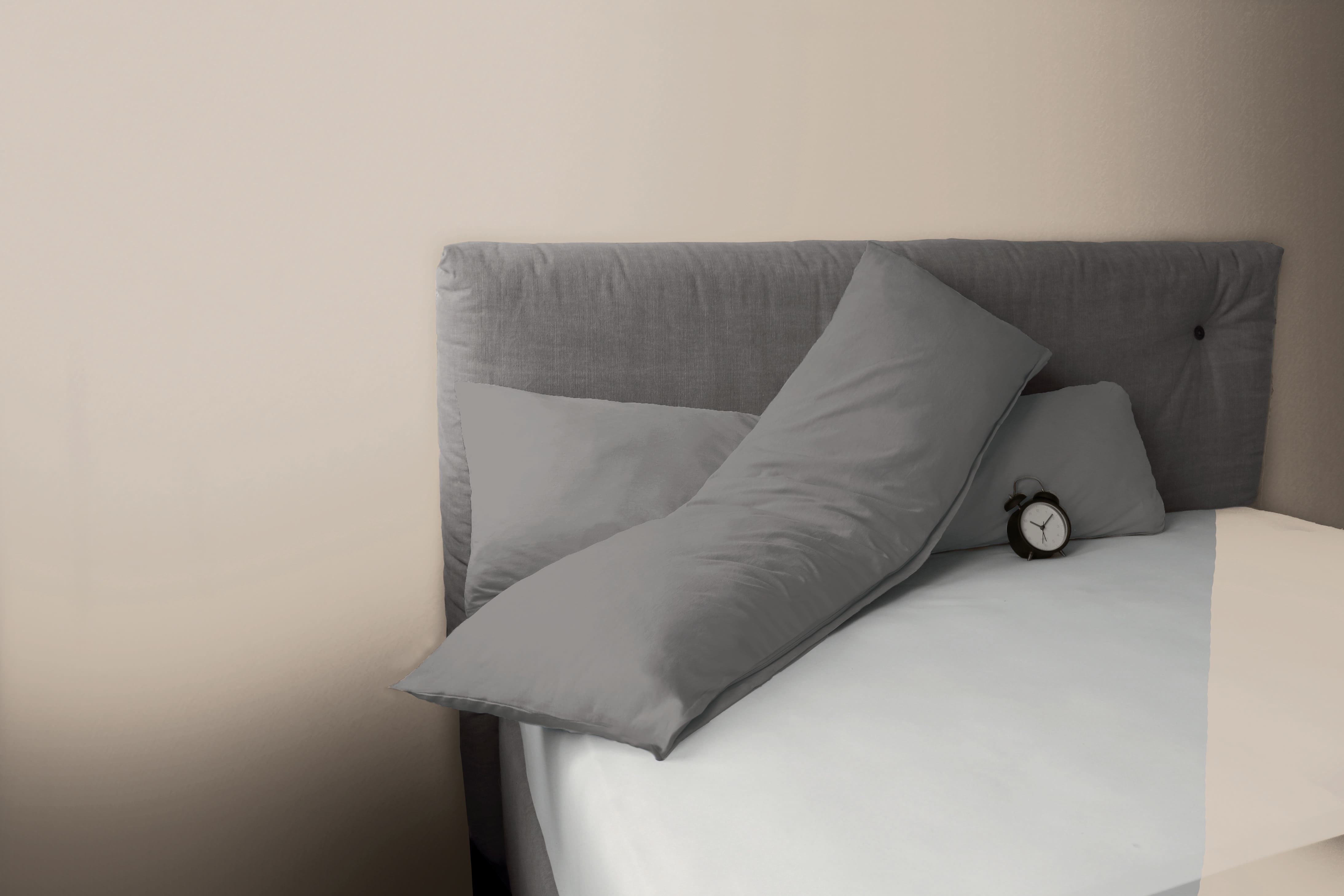 Dekor Seitenschl&auml;ferkissenbezug 2er, Anthrazit - Bild 1