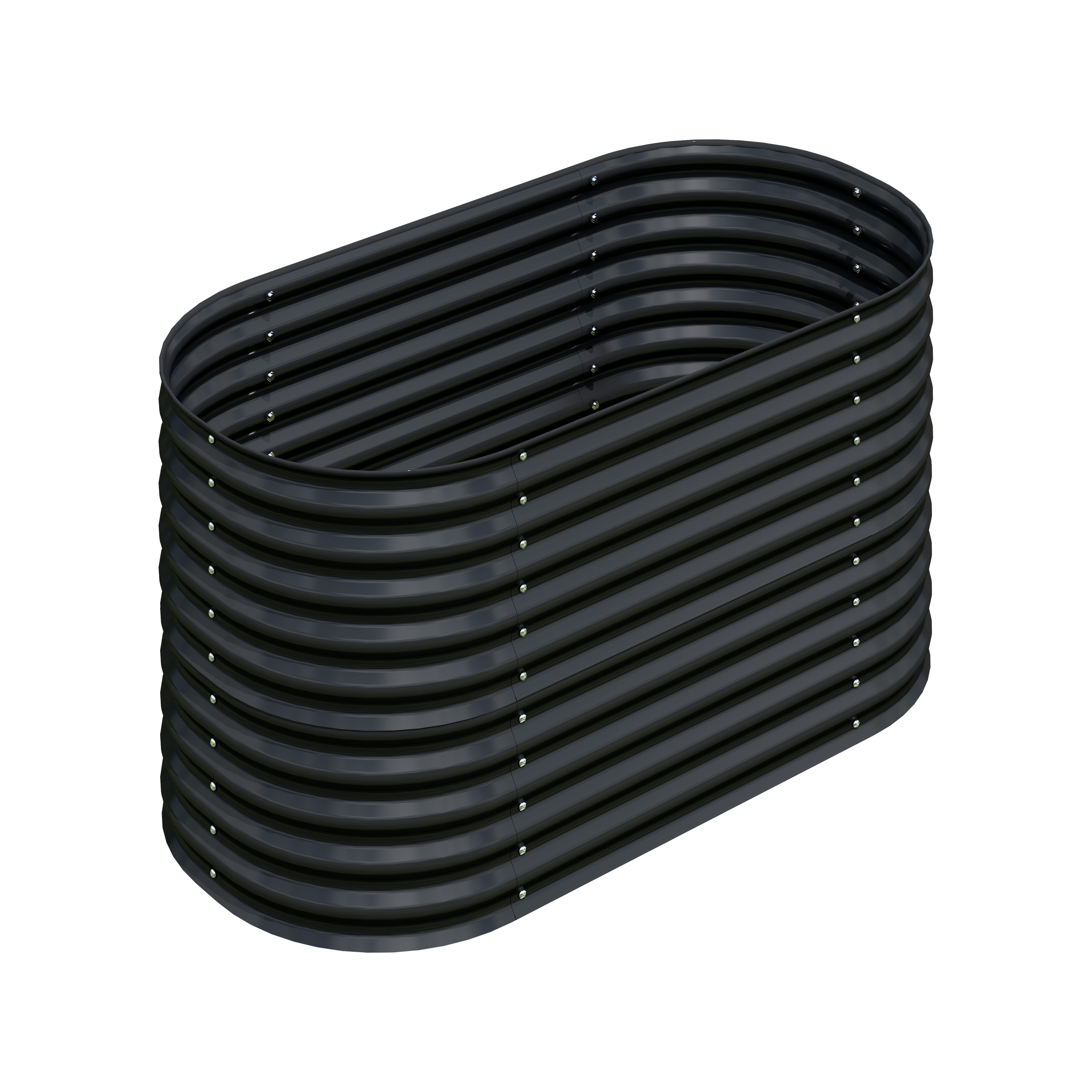 Hochbeet Stahl Oval - S - 160(L) x 80(W) x 80 (H) - Anthrazit - Bild 1