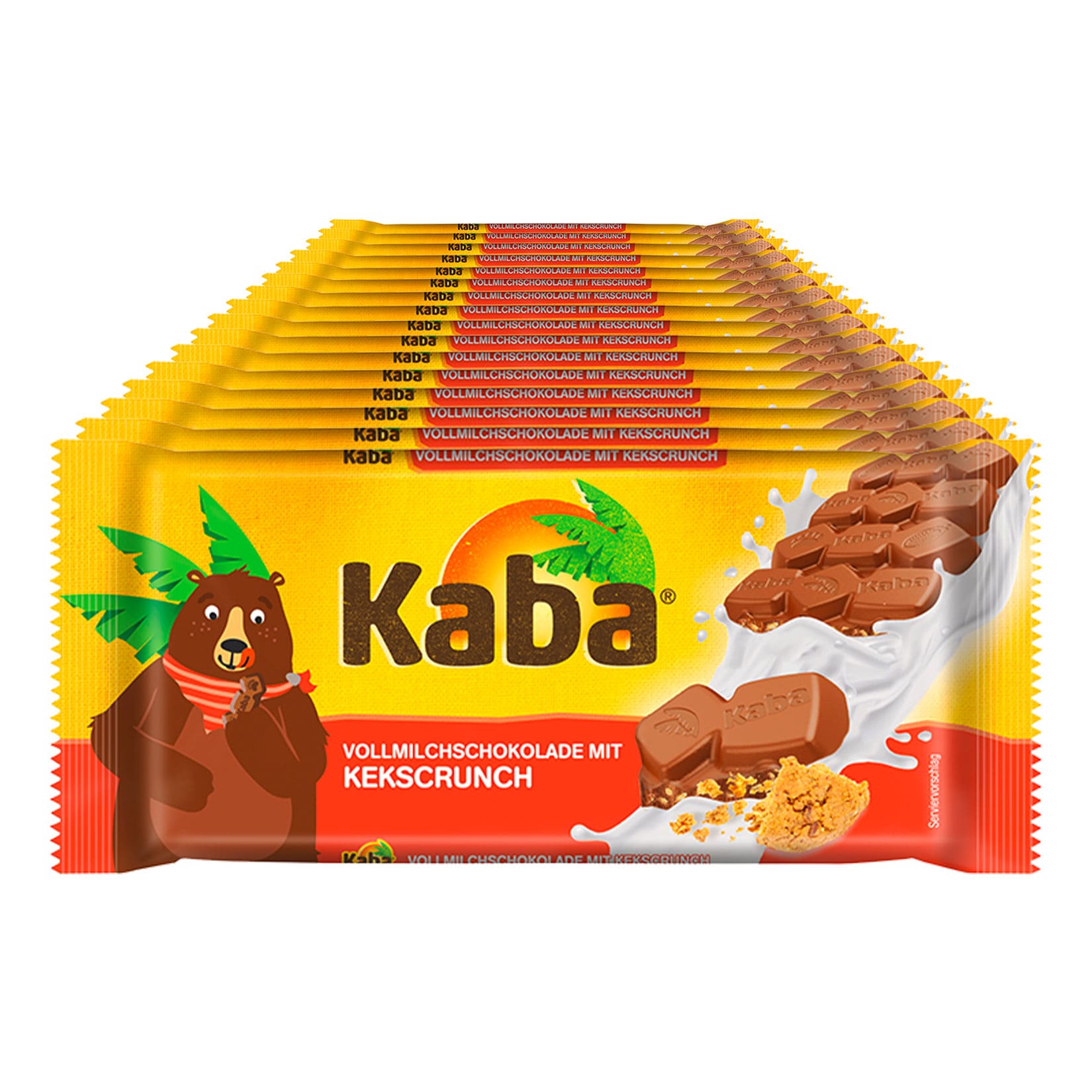 Kaba Vollmilchschokolade mit Kekscrunch 90 g, 16er Pack - Bild 1