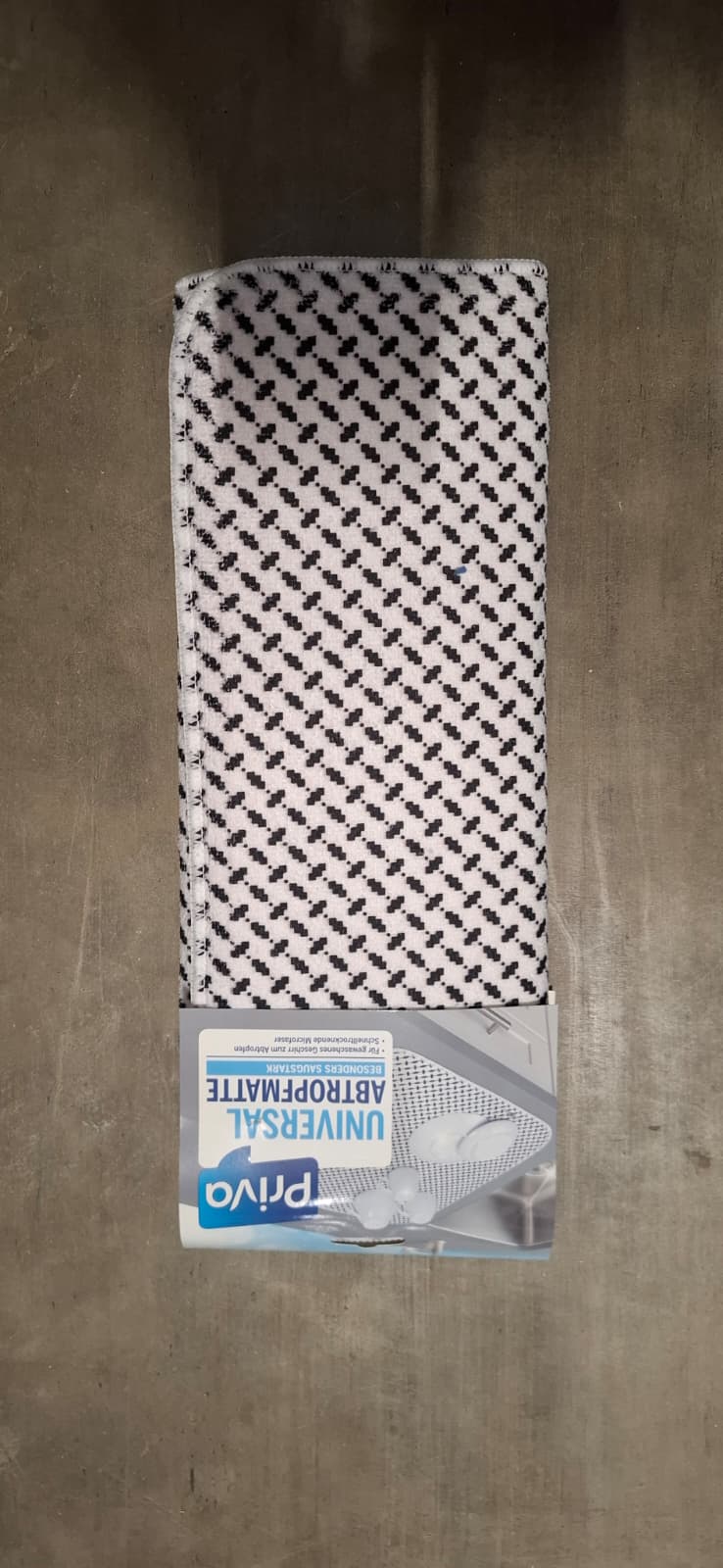 Priva Abtropfmatte, schwarz/wei&szlig; gemustert - Bild 1