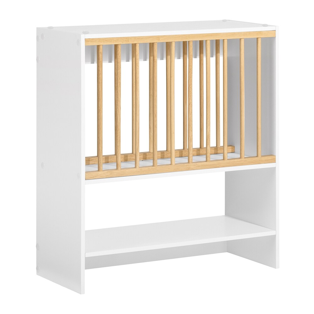 SoBuy Tellerhalter mit 7 Ablagen Weiß 24x64,01x70,99cm Funktional
