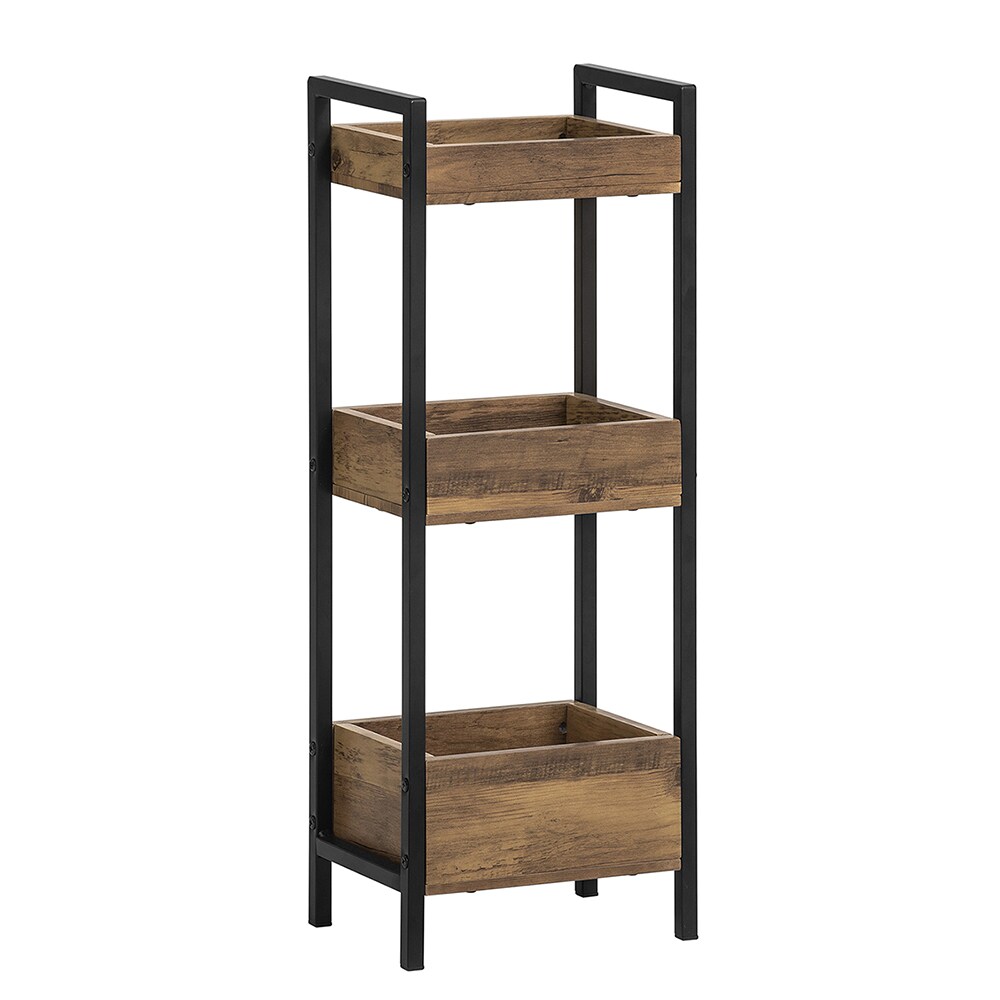 SoBuy Badezimmerregal mit 3 Shelves Braun 19,99×27,99×73,99cm Funktional | 04251388616192