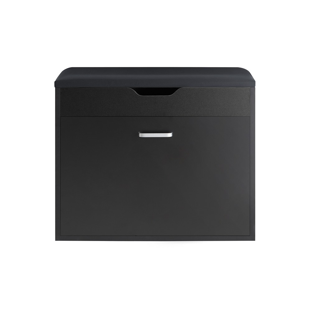 SoBuy Schuhbank mit 1 T&uuml;r Schwarz 30x59,99x50,01cm Funktional - Bild 1