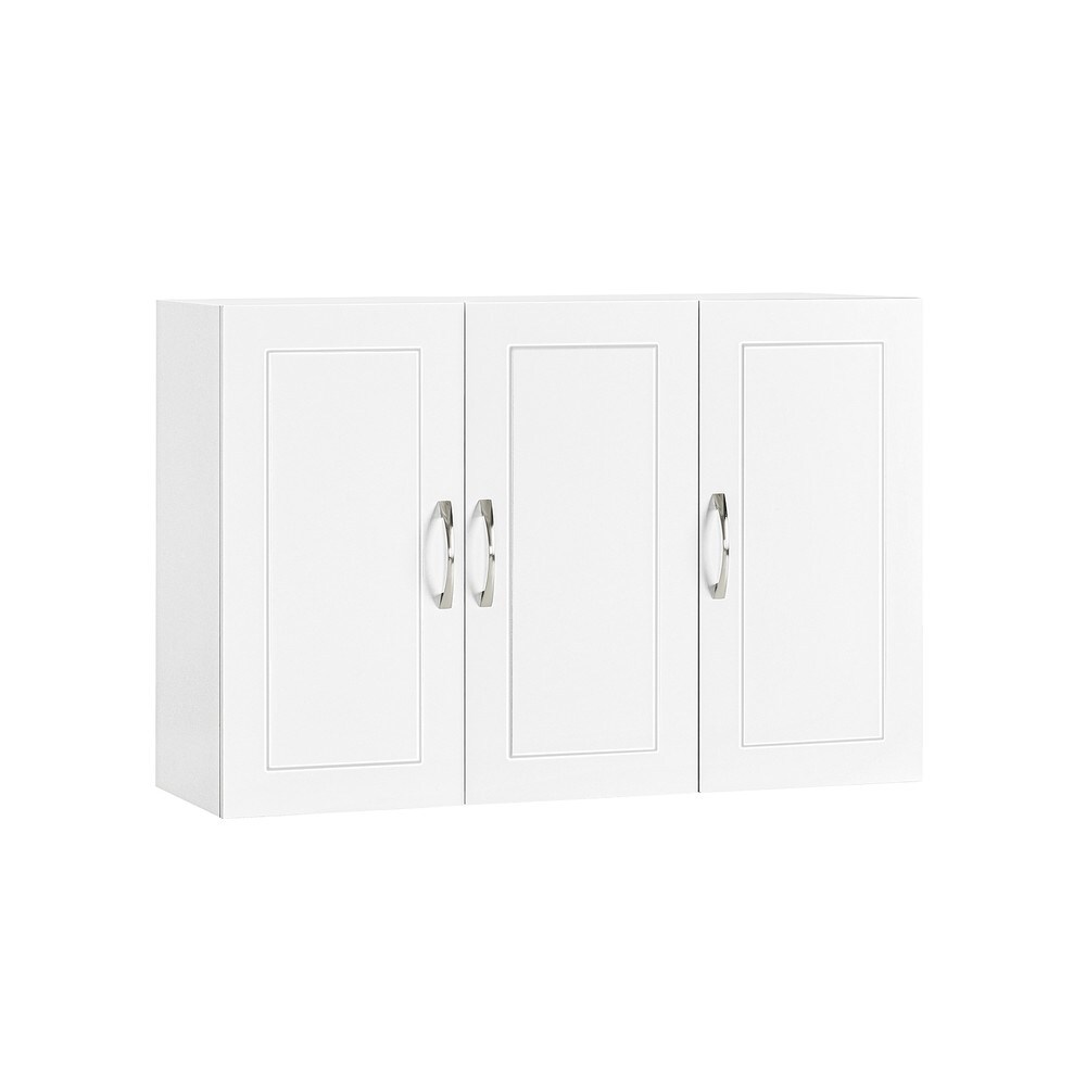 SoBuy Hängeschrank mit 3 Türen Weiß 30×89,99×59,99cm Modern | 04251388633601