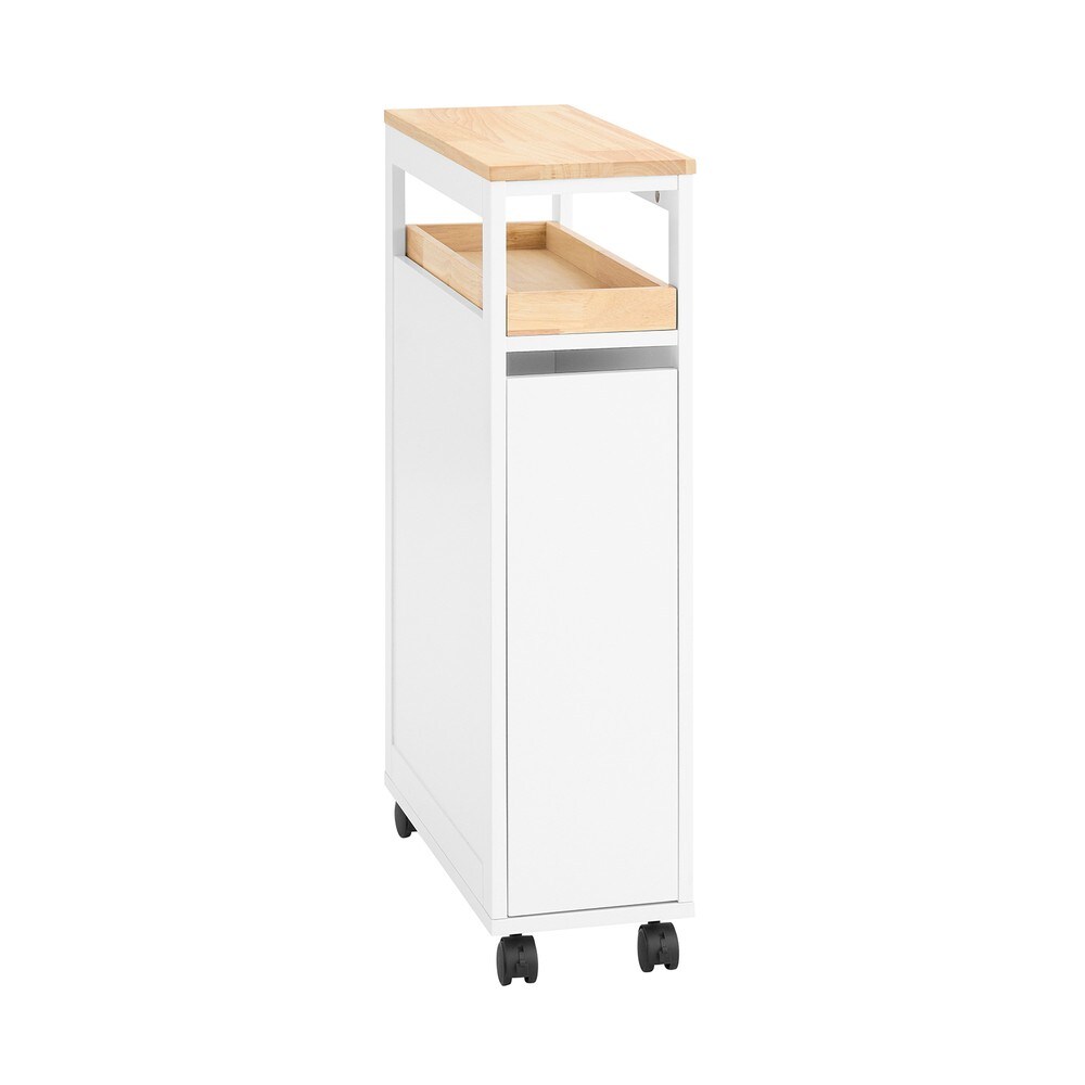 SoBuy Toilettenschrank mit Toilettenpapierhalter und 3 Schubladen Holzfarbe 50,5x20,4x79cm