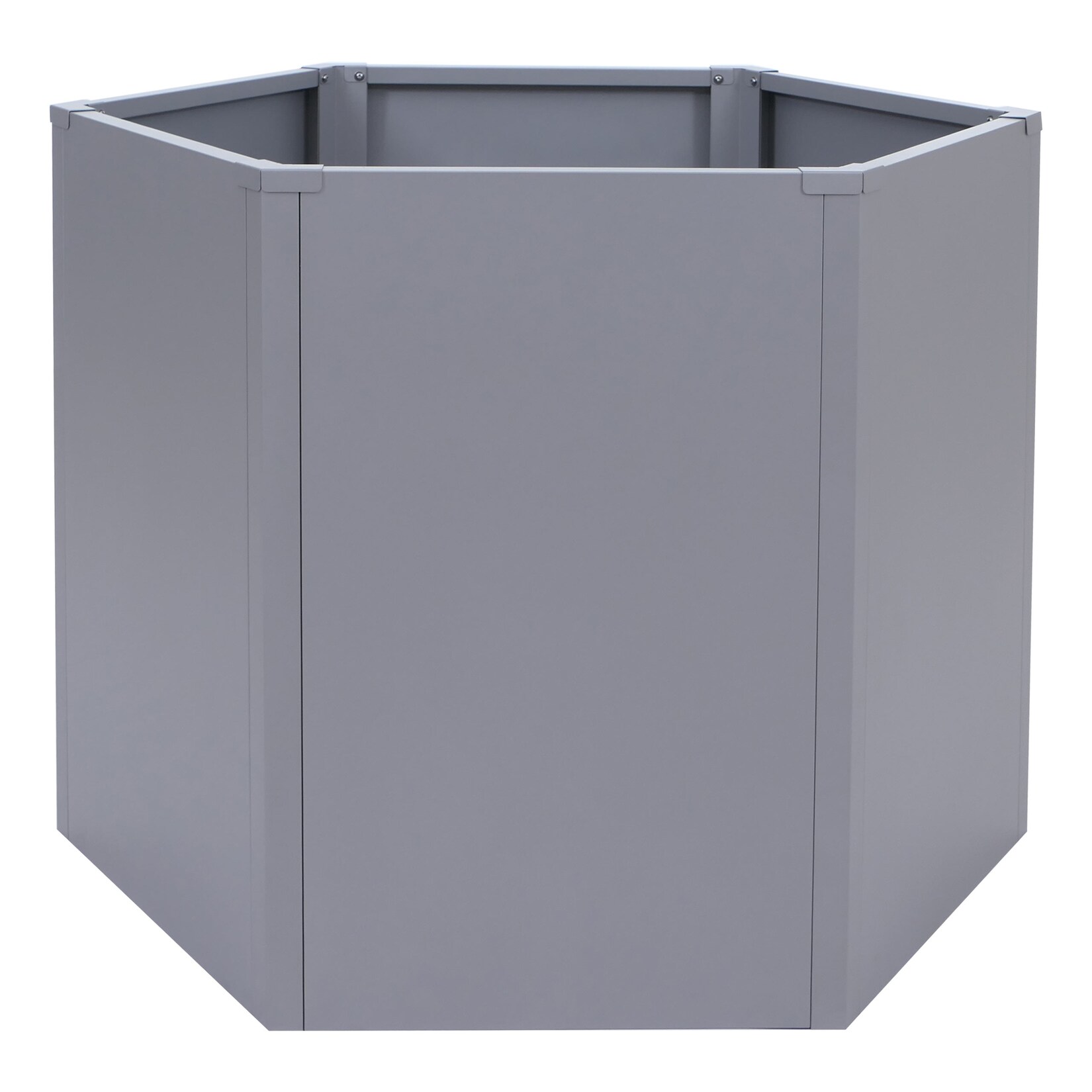 Hochbeet MCW-P64, Metallhochbeet Gemüse-/Pflanzbeet Blumenkasten Pflanzkübel Garten Stahl 77x100x88cm ~ grau