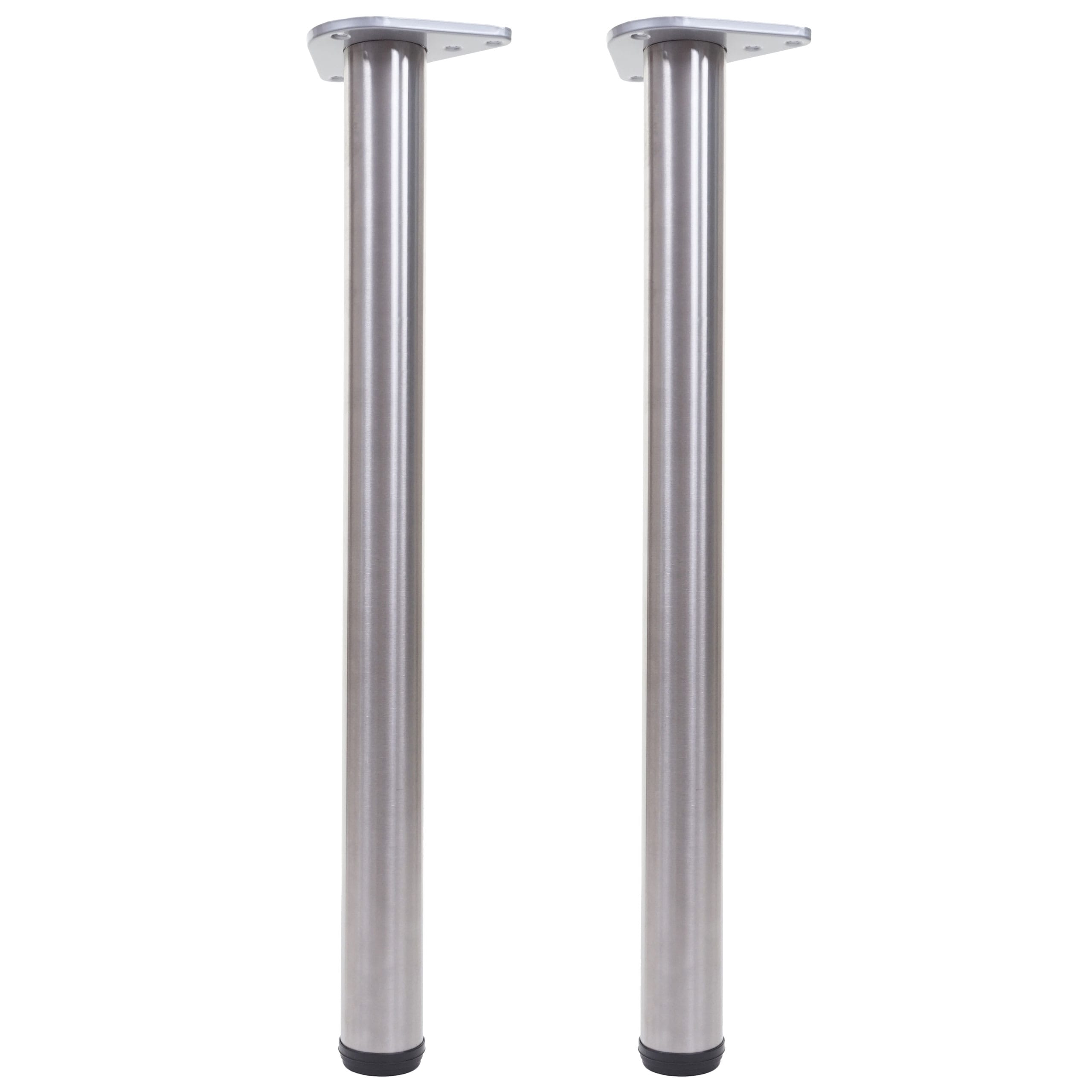 2er-Set Tischbein MCW-H36, f&uuml;r Schreibtisch Esstischfu&szlig; Tischgestell, 73cm Edelstahl-Optik - Bild 1