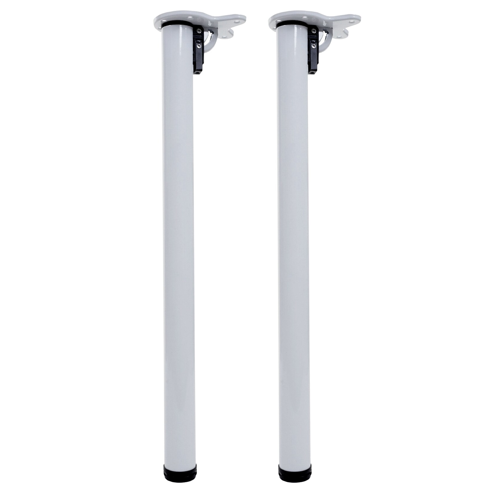 2er-Set Tischbein MCW-H34, für Schreibtisch Esstischfuß Tischgestell, klappbar 72cm ~ weiß