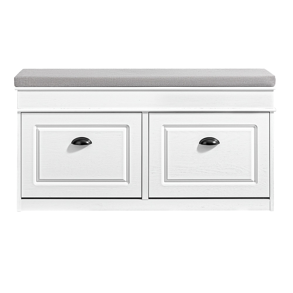 SoBuy Schuhbank mit 1 Schublade Wei&szlig; 104,5x23,8x54cm Funktional - Bild 1