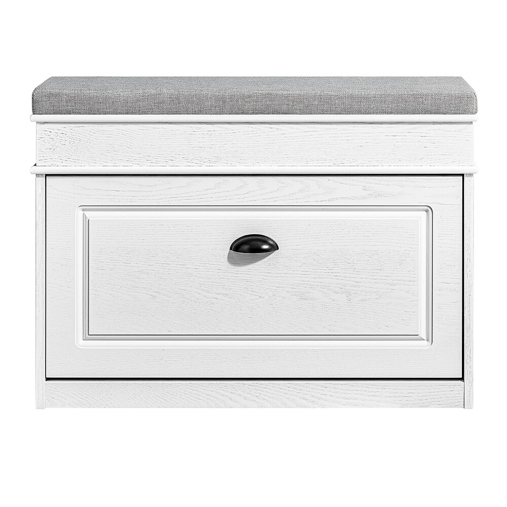 SoBuy Schuhbank mit 1 Schublade Weiß 75x24x51cm Funktional | 04251388642412