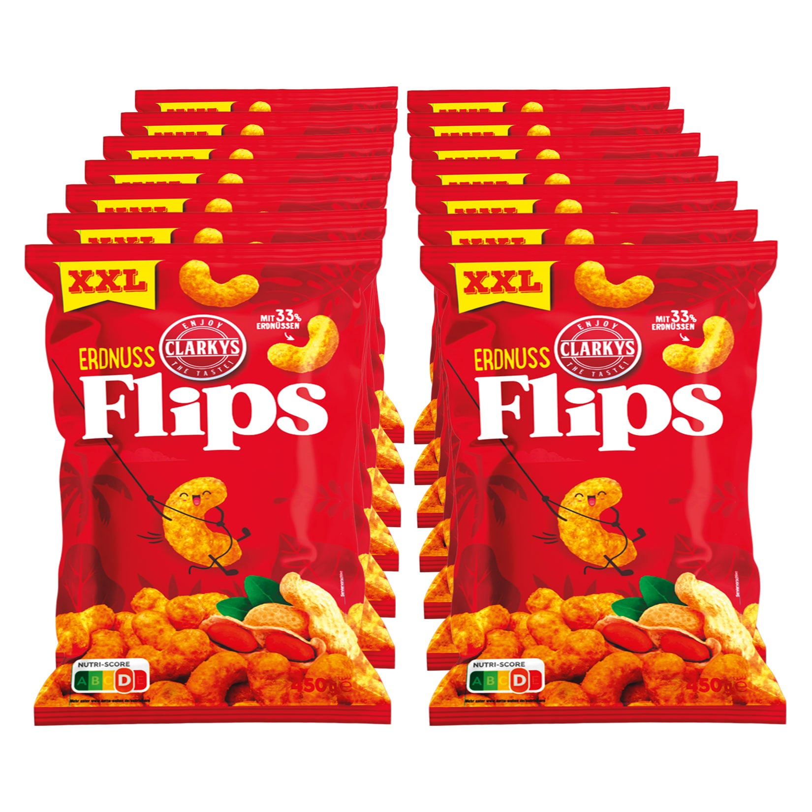 Clarkys Erdnussflips XXL 450 g, 14er Pack - Bild 1