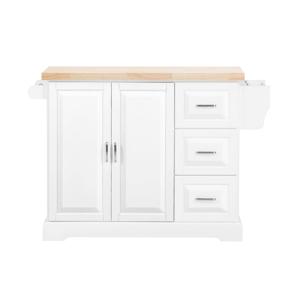SoBuy K&uuml;cheninsel mit 3 Schubladen Wei&szlig; 128x71x90,5cm Modern - Bild 1
