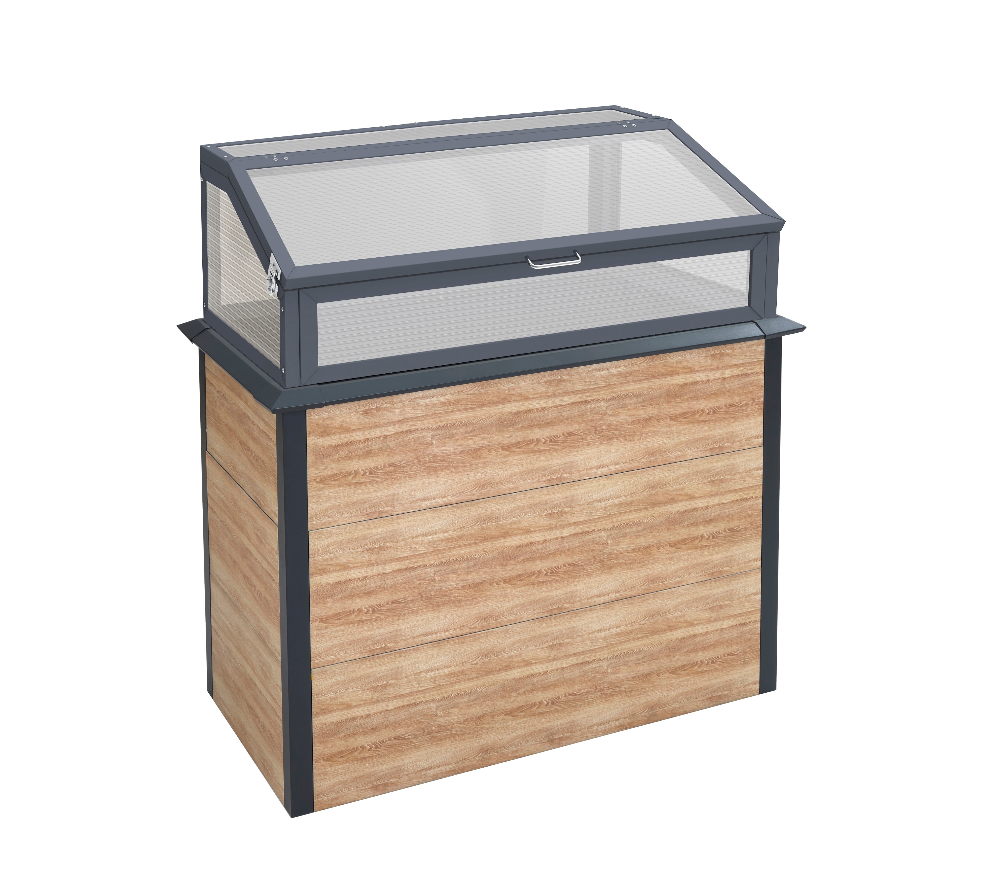 Westmann Hochbeet mit Fr&uuml;hbeetaufsatz Primus-Multi Plus M holzoptik | 50x100x113cm - Bild 1