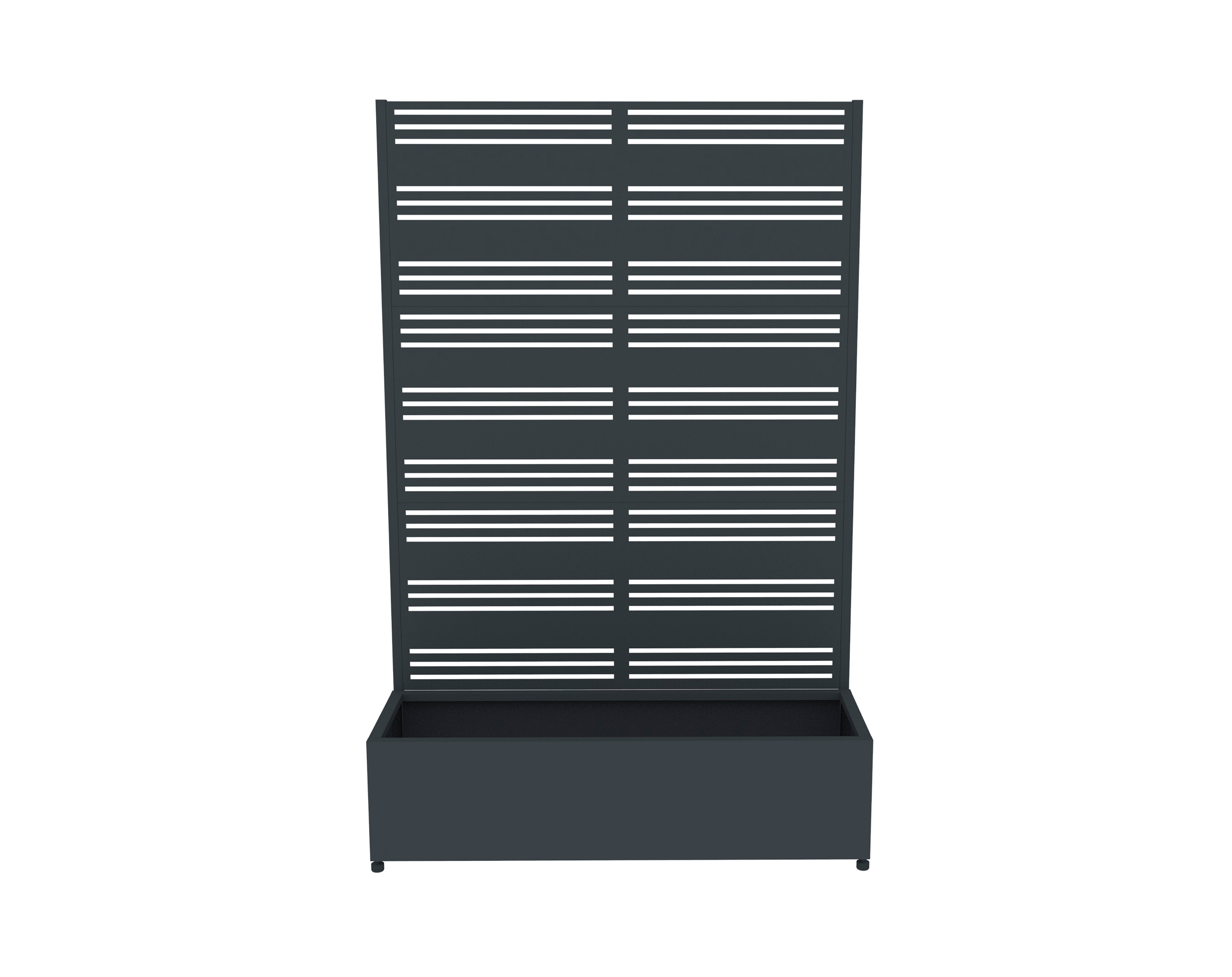 Westmann Pflanzkasten mit Rankgitter Dekora 2 Anthrazit | 42,5x120x184cm - Bild 1
