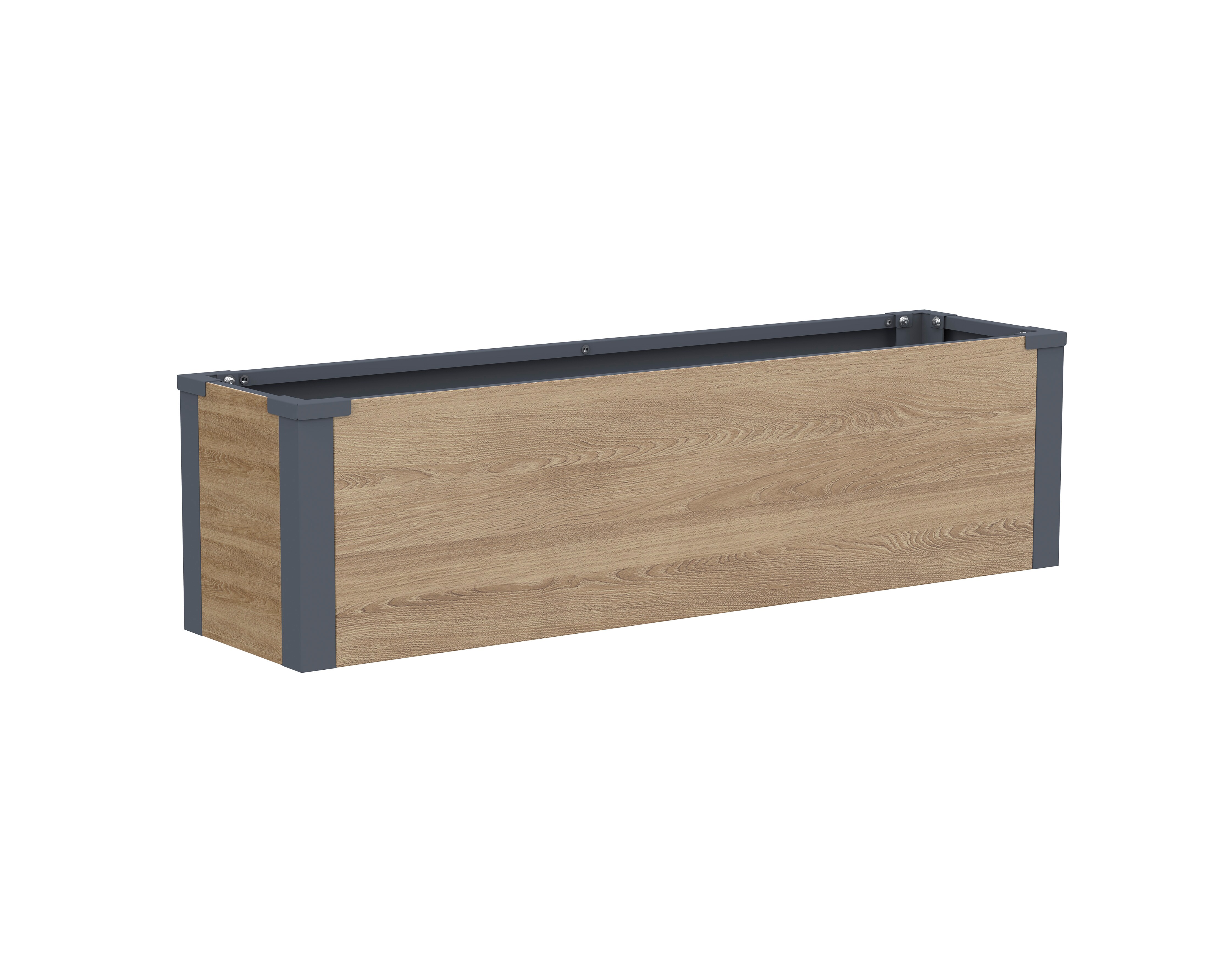 Westmann Pflanzkasten Talus M Holzoptik | 25x100x27cm - Bild 1