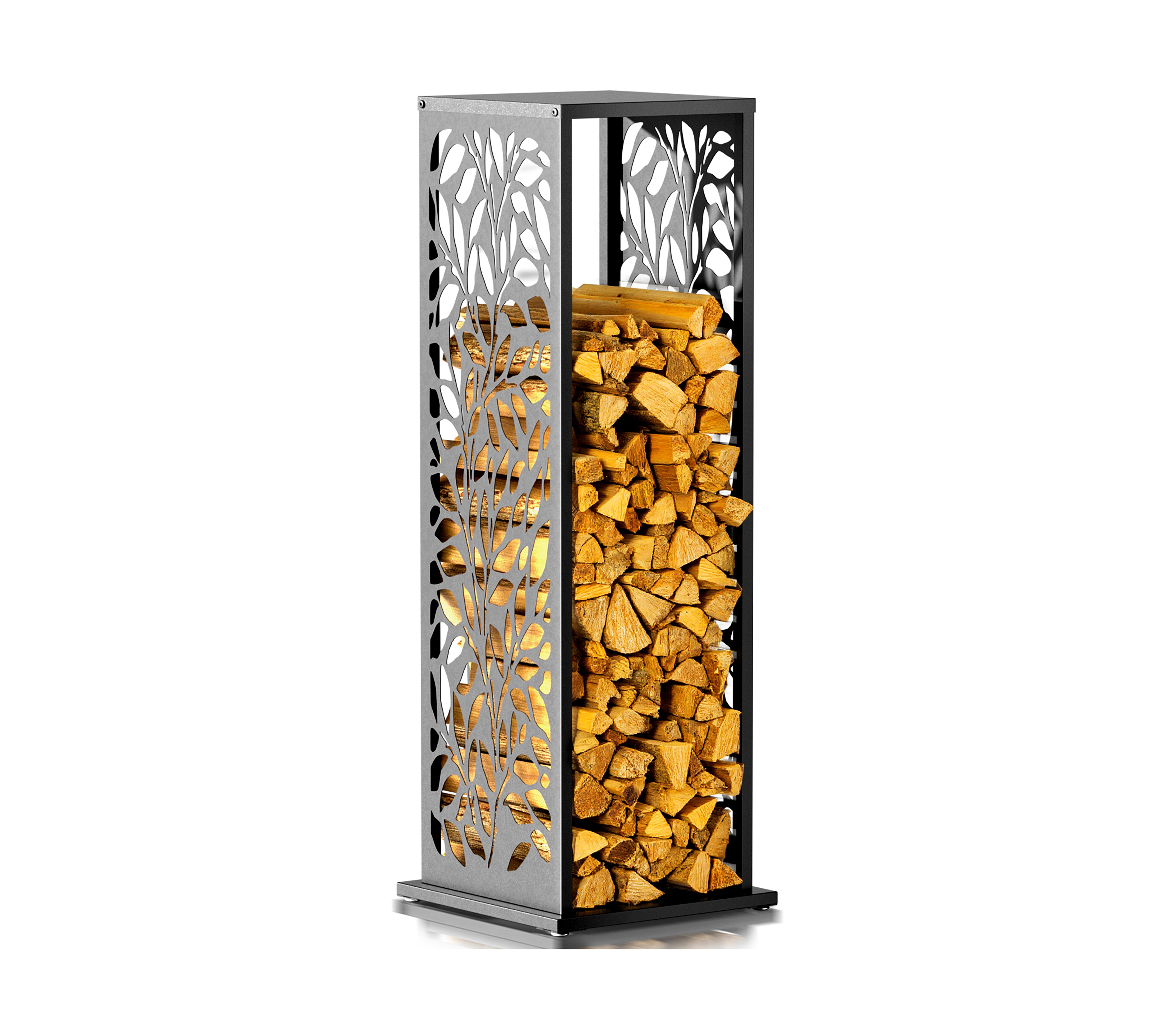 Westmann Kaminholzregal Luma Flow Anthrazit | 37,5x37,5x112cm - Bild 1